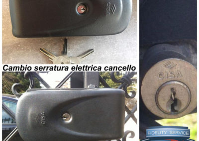 cambio serratura elettrica cancello
