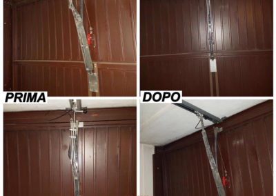 riparazopne porta garage. sistemazione braccio motore