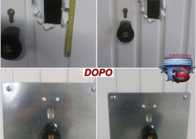 ripristino della porta garage scassinata da ladri