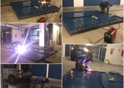 saldatura e riparazione porta garage